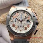 Swiss 7750 Audemars Piguet Lebron James Replica Rose Gold Gray Rubber Fashion Watch